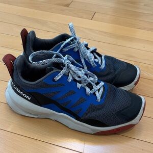 Salomon Kids Blue, Black and White Trail Sneakers